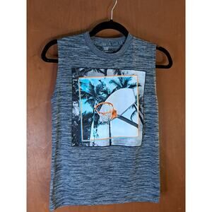 Boys Tek Gear Basketball Hoop Sleeveless Muscle T-Shirt Size S